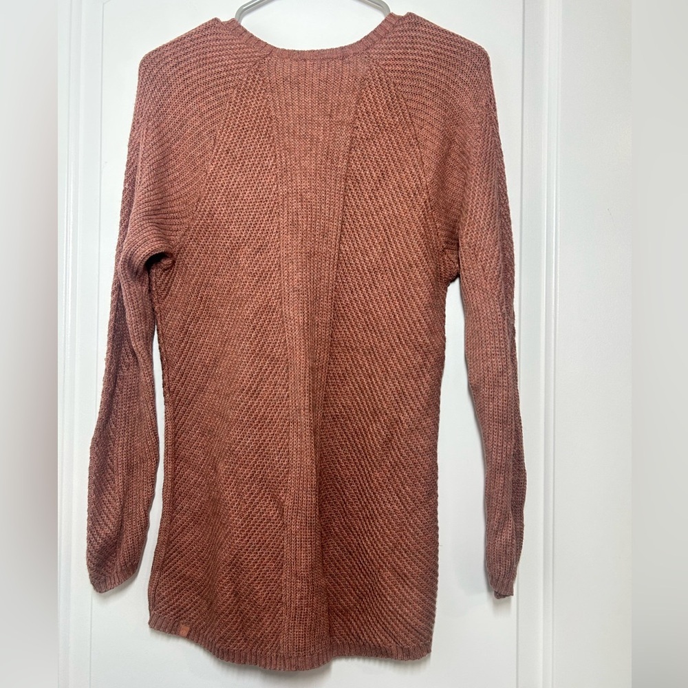 Lululemon What The Heart Wants Pink Knit Wool Blend V-Neck Sweater Size Small - Picture 3 of 11